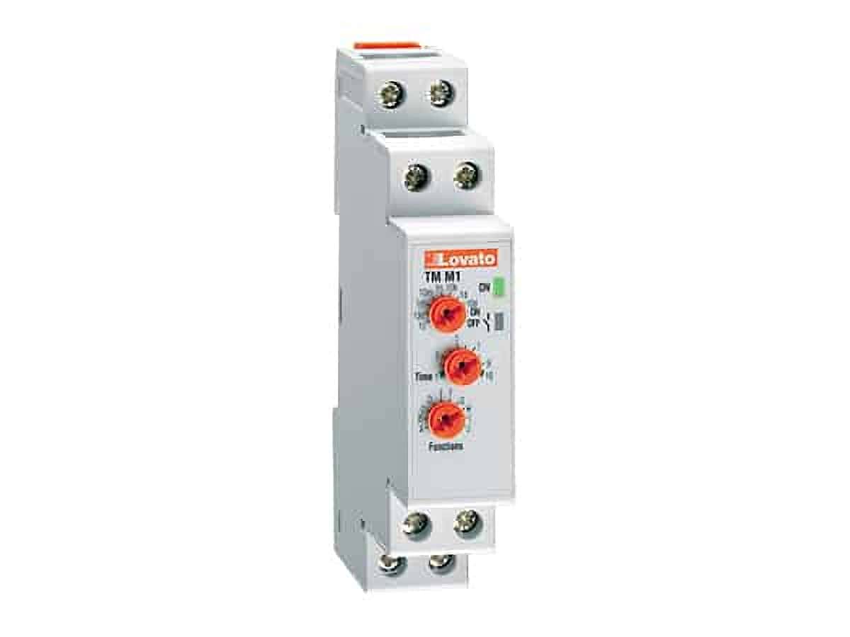 TMM1-Lovato-electric-relais-temporise-multifonction-multi-échelle-multi-tension-1-contact-version-modulaire-12...240VAC/DC TMM1 Lovato electric - Relais temporisé multifonction, multi-échelle, multitension, version modulaire, 12...240VAC/DC – Image 1