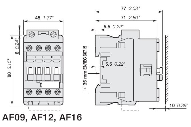 Contattore ABB AF09-30-01-11 | 3P 9A 24-60V AC/DC | Affidabile Per Applicazioni Industriali